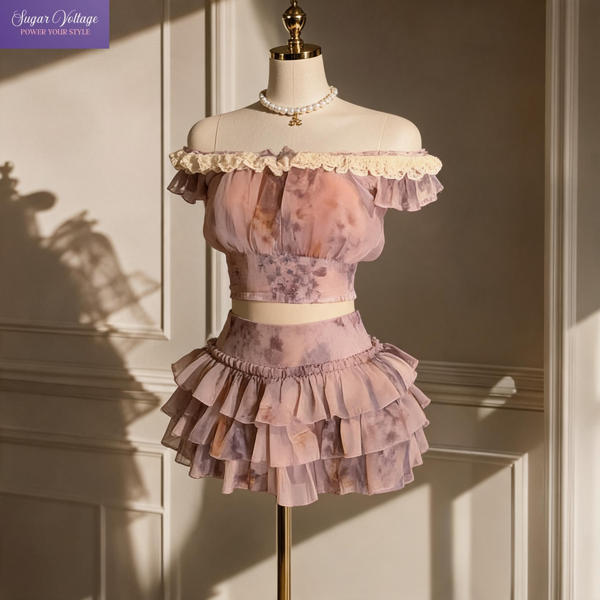 French Sweet Coquette Off Shou - огляд і ціна Romper Floral Print
