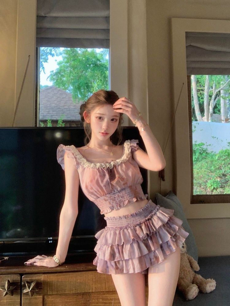 French Sweet Coquette Off Shou - огляд і ціна Romper Floral Print