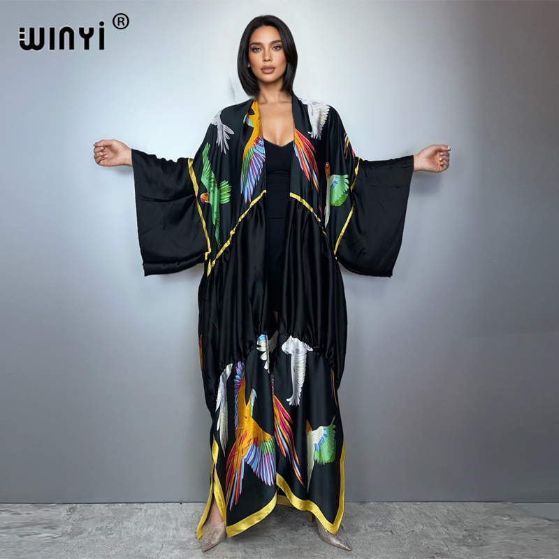 WINYI print boho kimono maxi b - огляд і ціна Cover Up Kaftan