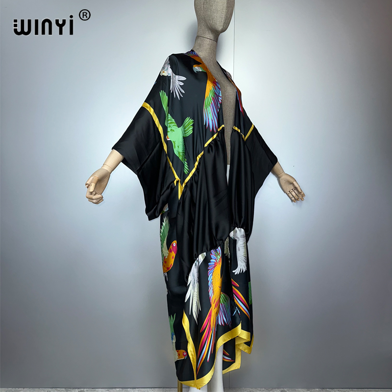 WINYI print boho kimono maxi b - огляд і ціна Cover Up Kaftan